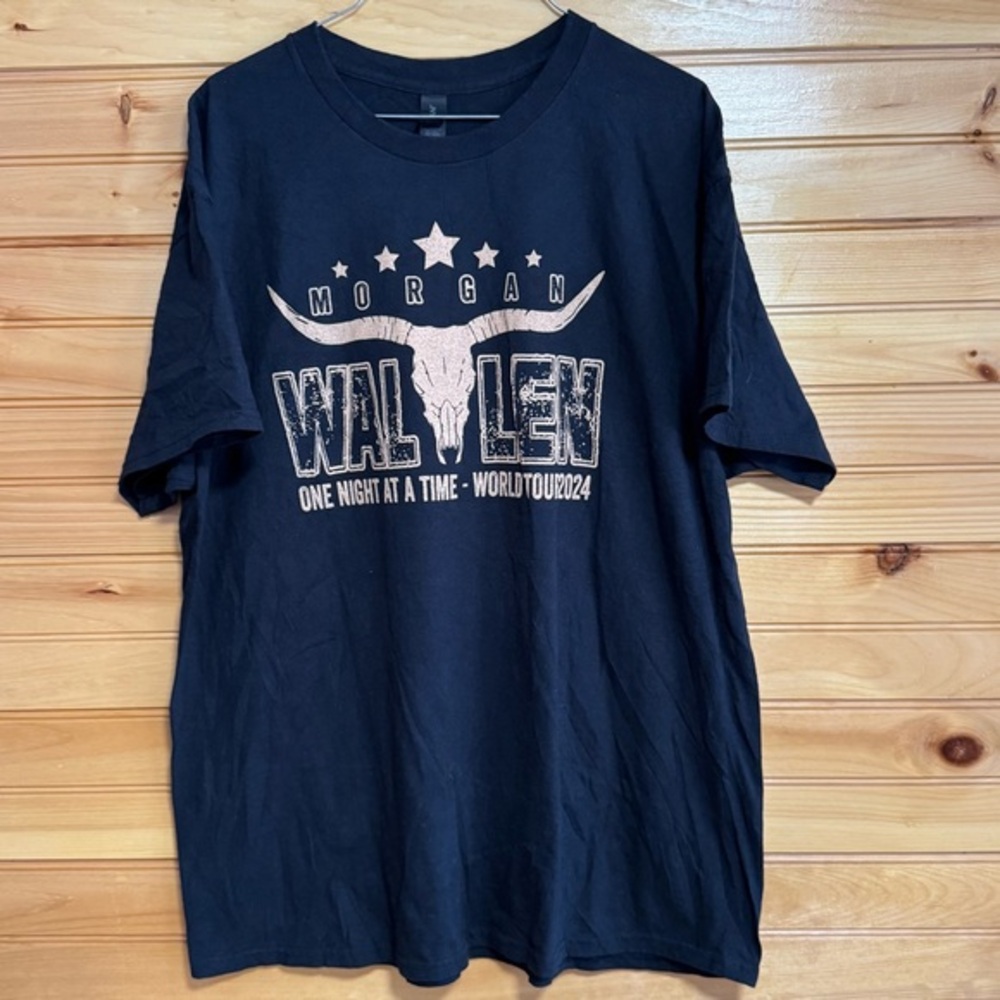 Morgan Wallen One Night At A Time World Tour 2024 Black T-Shirt XL